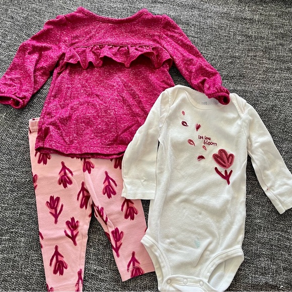 Carter's Other - Carter’s Just One You Let Love Bloom 3pcs Outfit Set